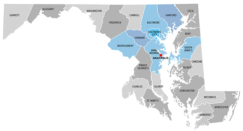 MDCountyMap MD Counties Served
